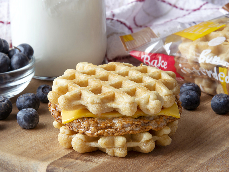 Chicken Sausage Cheese Waffle