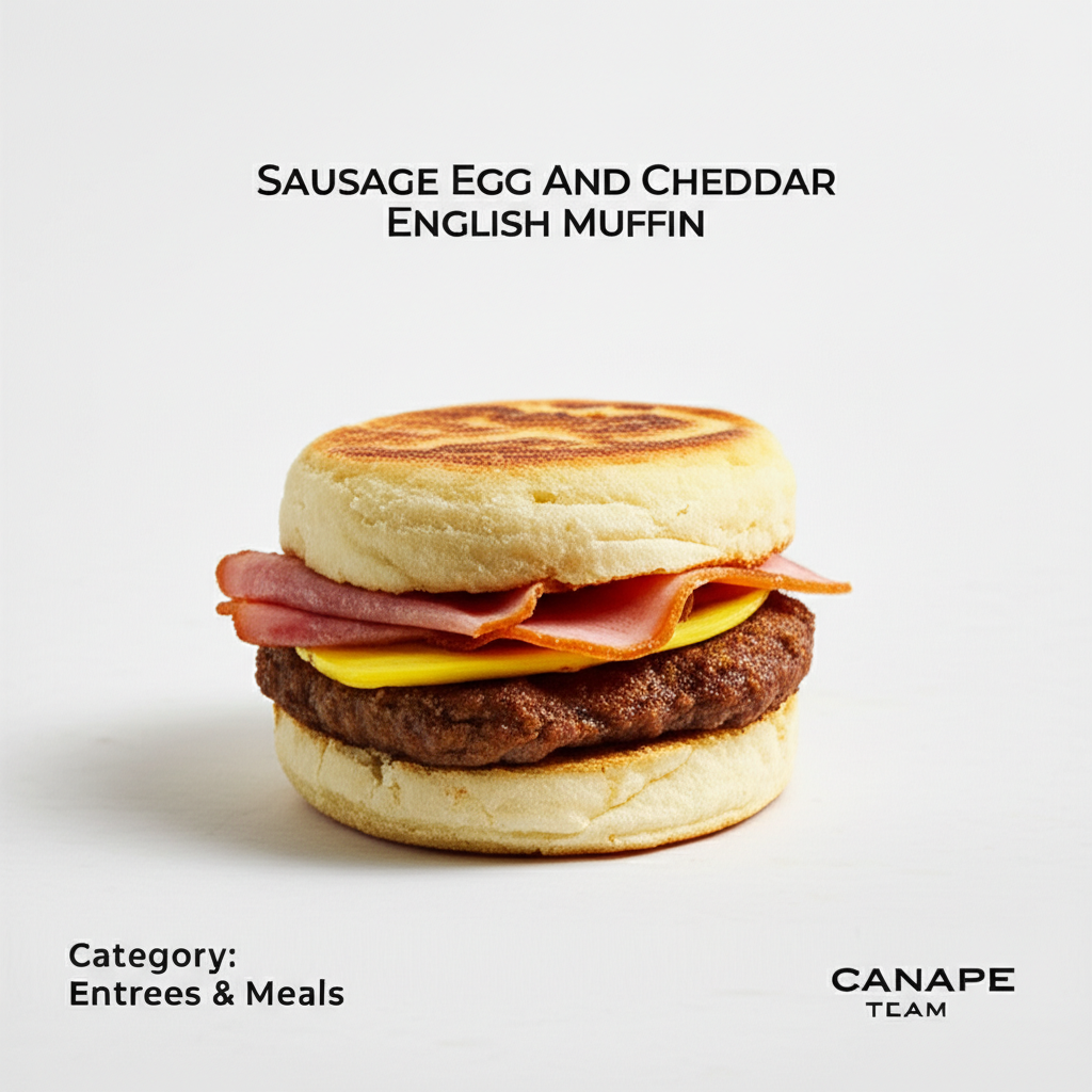 Sausage Egg And Cheddar English Muffin