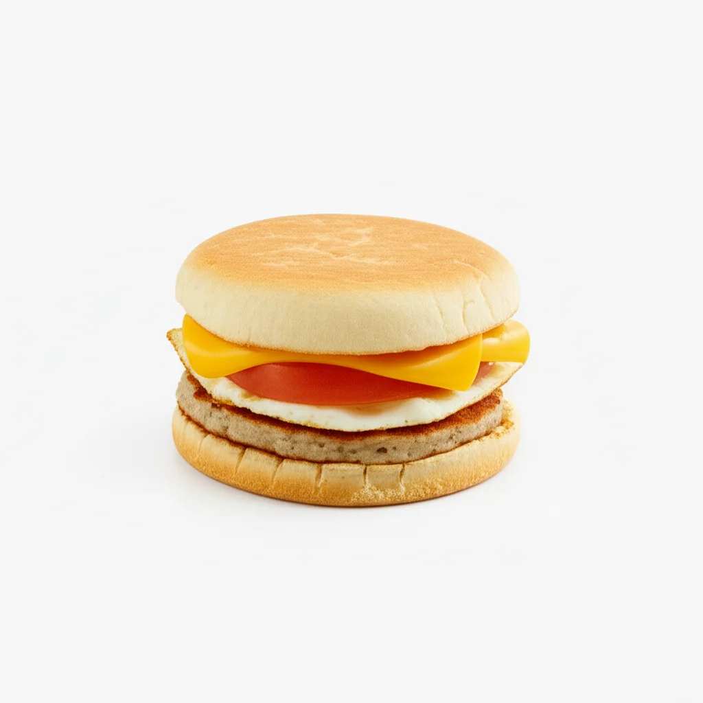 Sausage Egg And Cheddar English Muffin