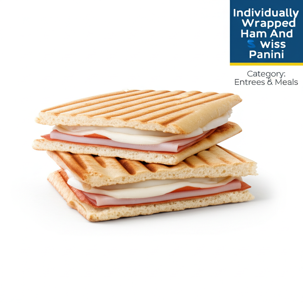 Individually Wrapped Ham And Swiss Panini