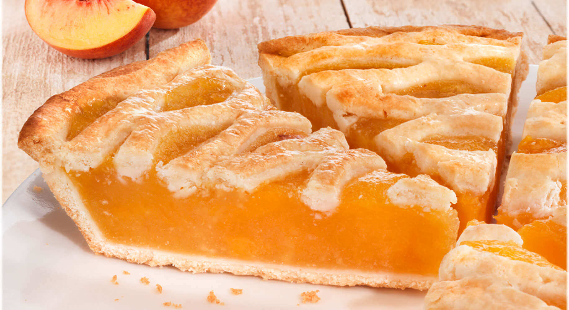 Sliced Peach Lattice Pie