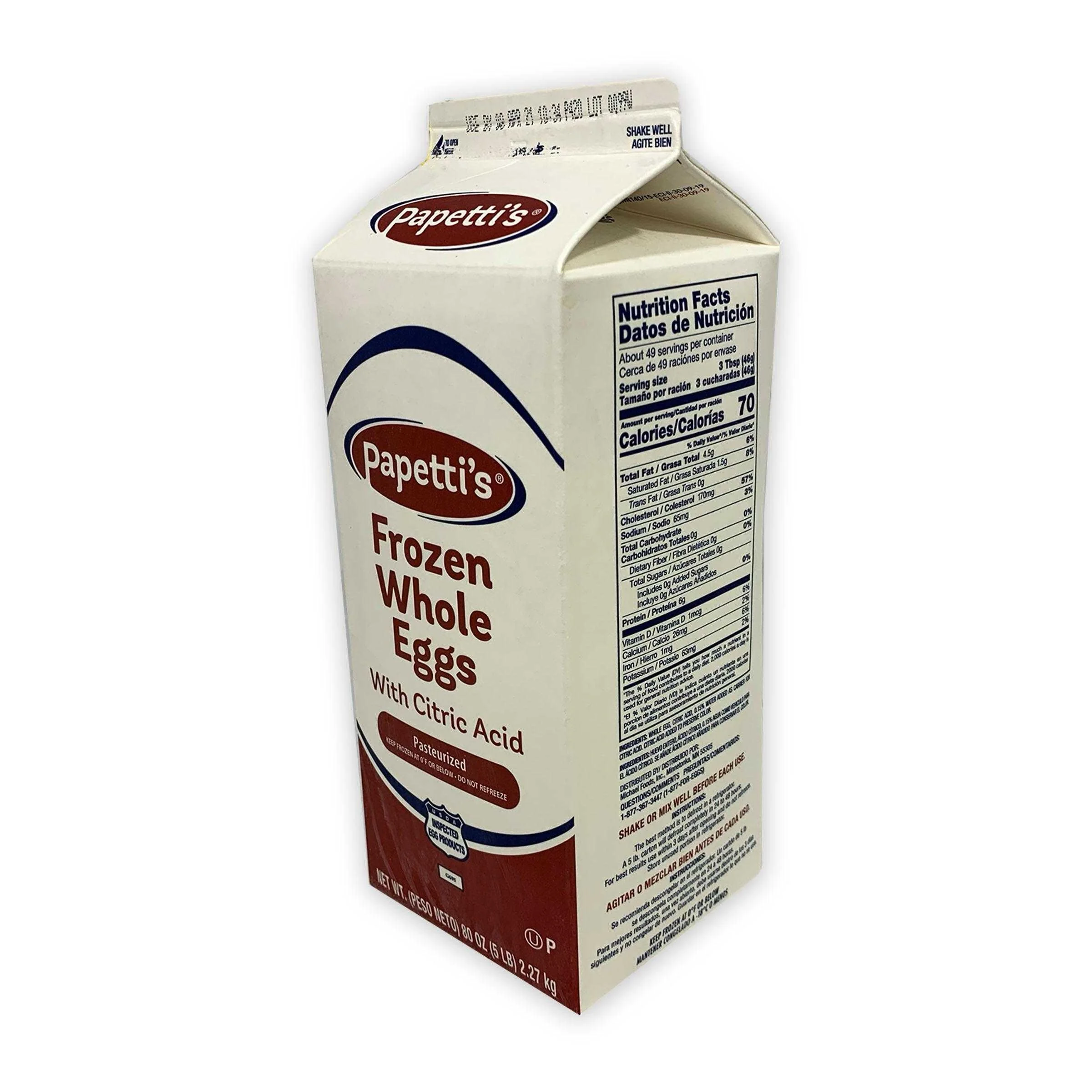 Whole Eggs With Citric Acid