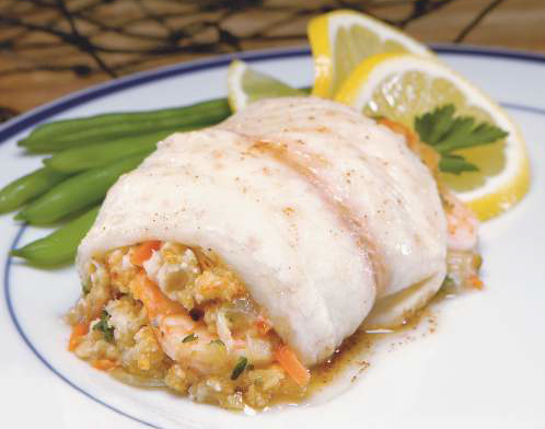 5oz Sole Stuffed With Shrimp And Garlic