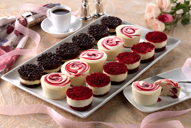 Individual Raspberry Swirl Cheesecake