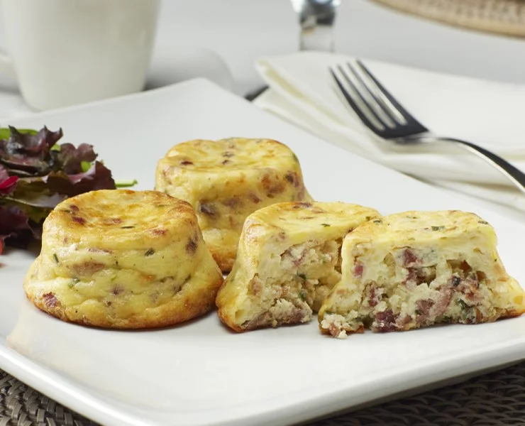 Individual Bacon And Swiss Quiche