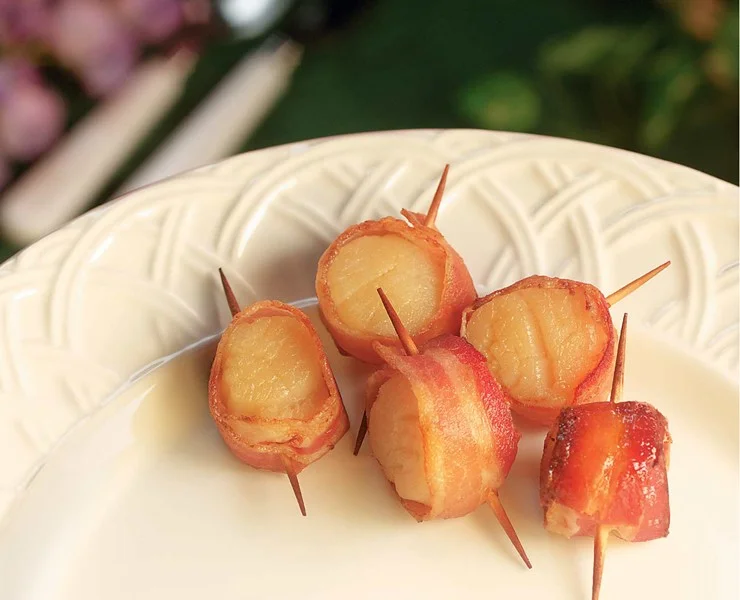 Scallops Wrapped In Bacon