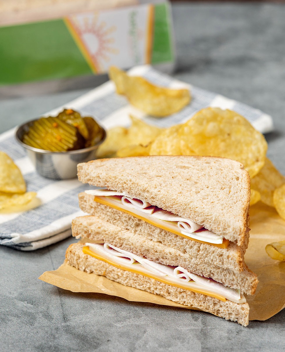 Individually Wrapped Turkey And Cheese Wedge