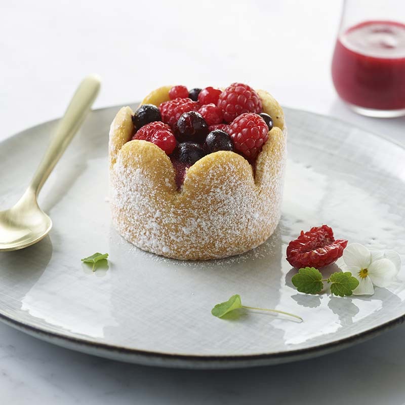 Red Berry Charlotte Individual Cakes