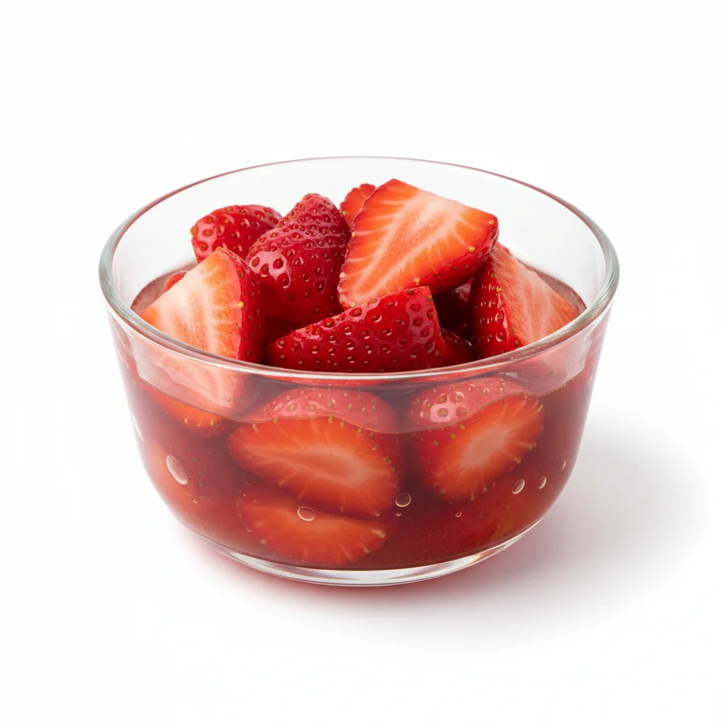 Sliced Strawberries In Syrup