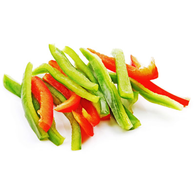 Red And Green Pepper Strips