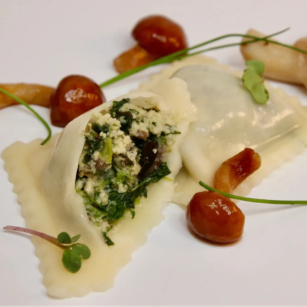 Gluten Free Vegan Kale And Mushroom Ravioli