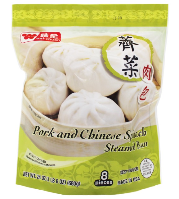 Pork And Spinach Bun